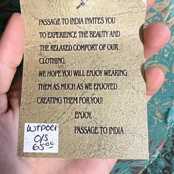 Passage to India Crop Top Wrap Bell Sleeve Boho Floral - Picture 6 of 9